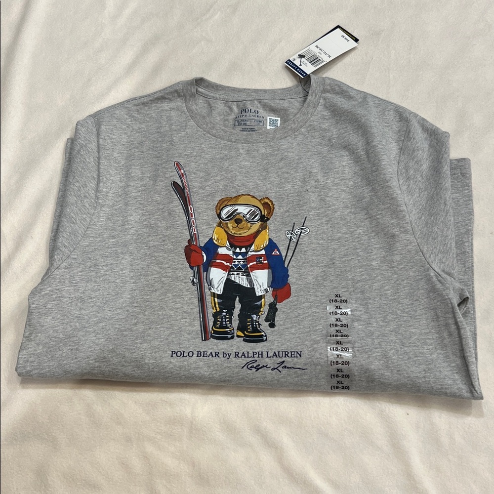 Polo Ralph Lauren Ski Polo Bear Long Sleeve Shirt XL (18-20)